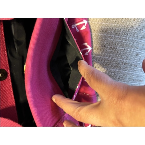 Tommy Hilfiger Vintage Pink Canvas Anchor Tote Bag EUC!! - Picture 9 of 16